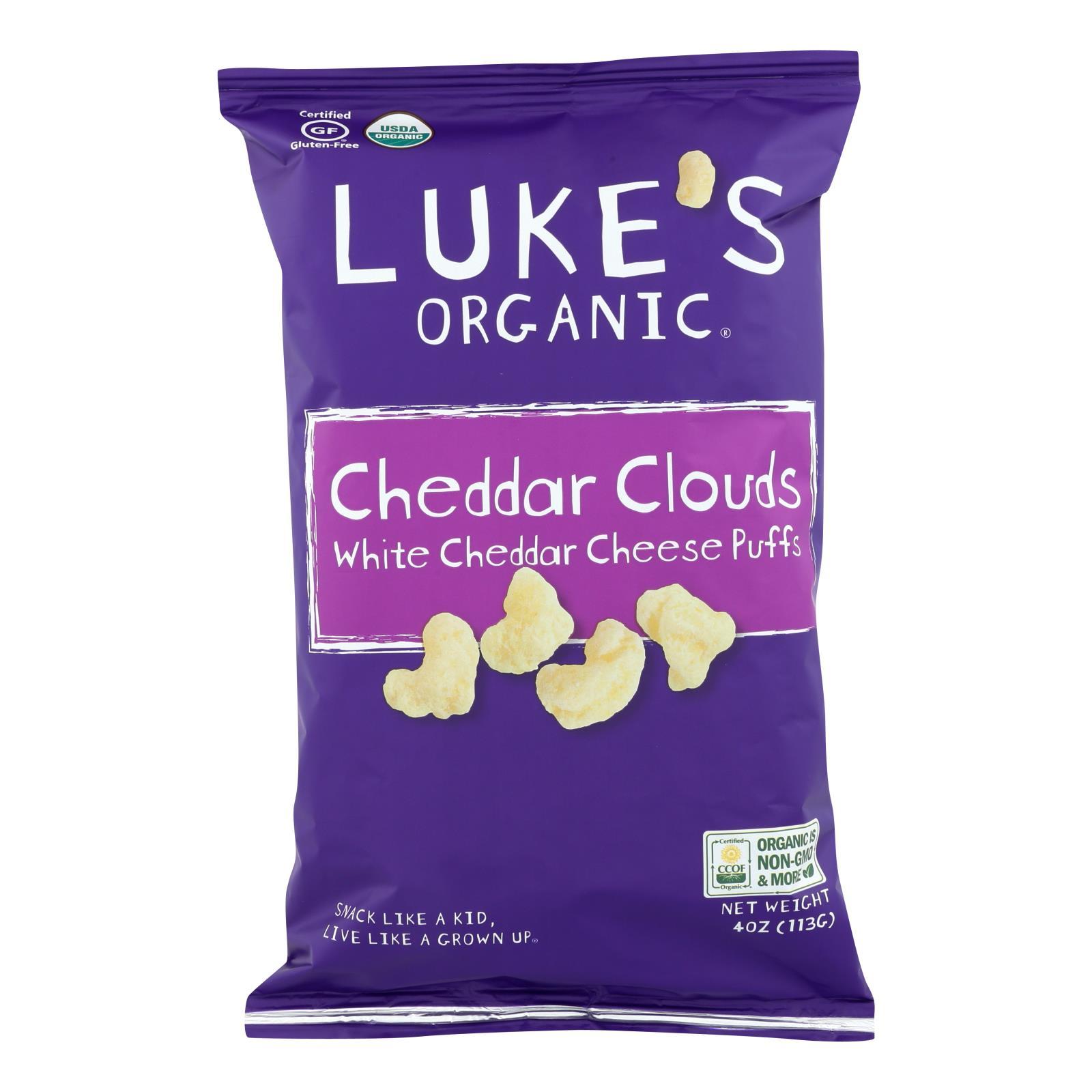 Luke's Organic Cheddar Clouds Cheese Puffs Case Of 12 4 Oz. eBay