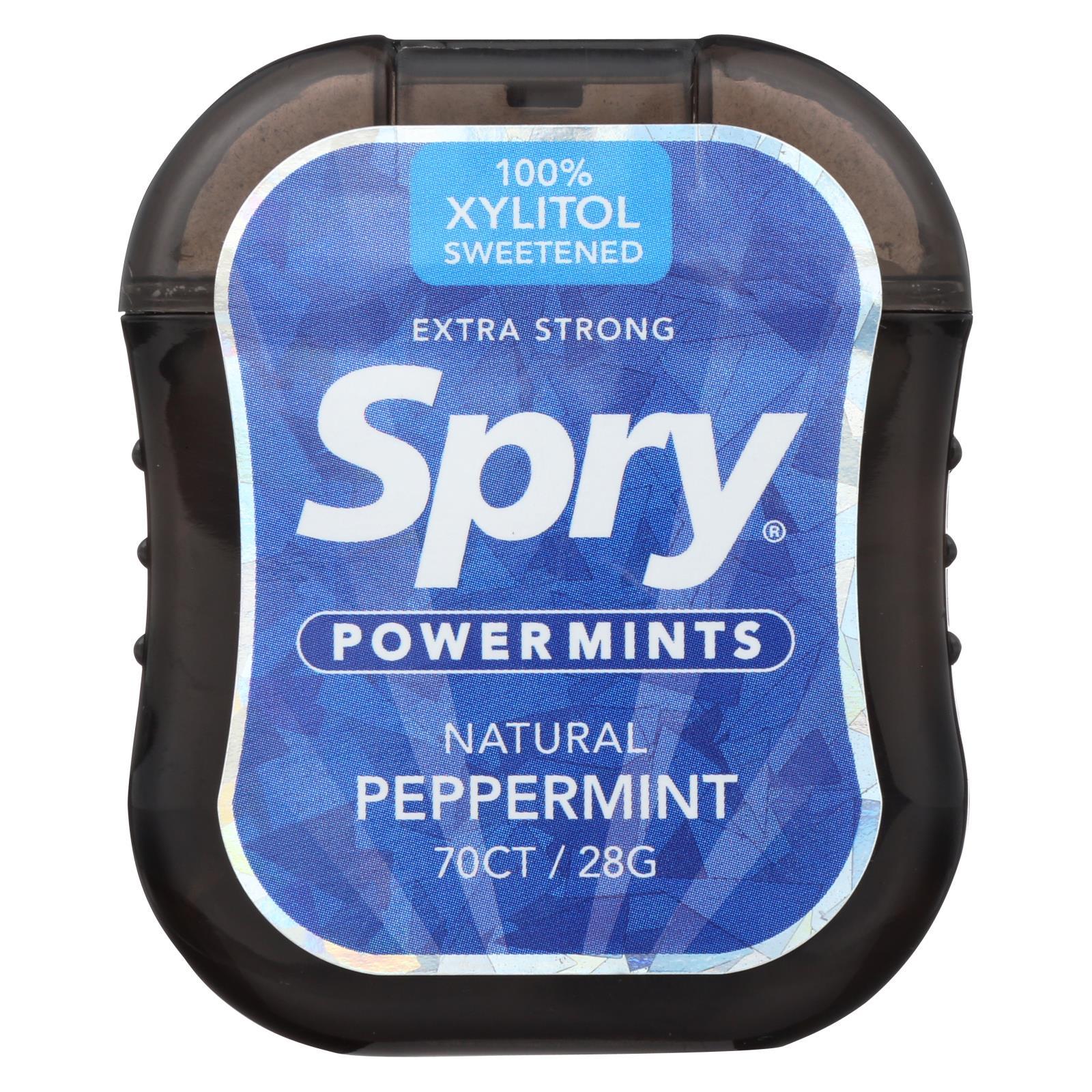 Spry Power Mints Peppermint Case Of 6 70 Count 700596002500 eBay