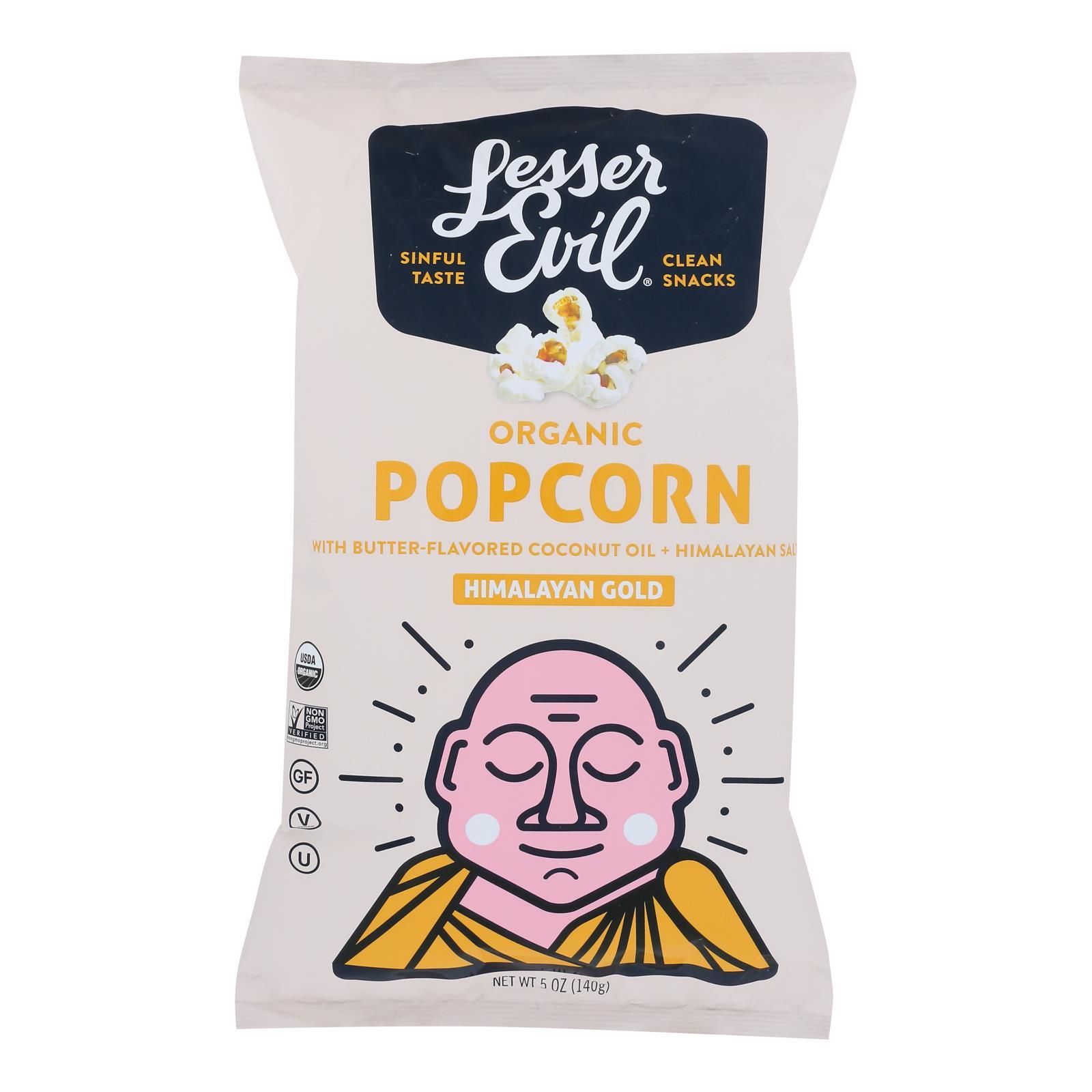 Lesser Evil Organic Buddha Bowl Popcorn Himalayan Gold Case Of 12