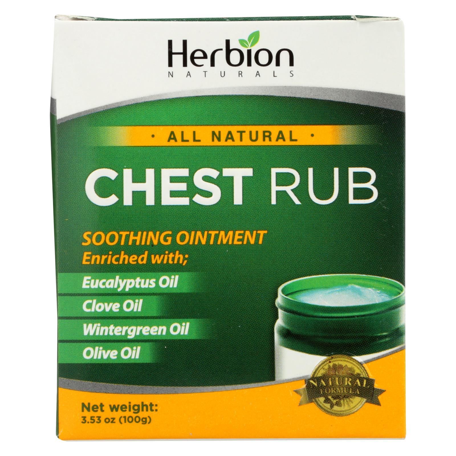 Herbion Naturals All Natural Chest Rub Ointment 1 Each 3.53 Oz