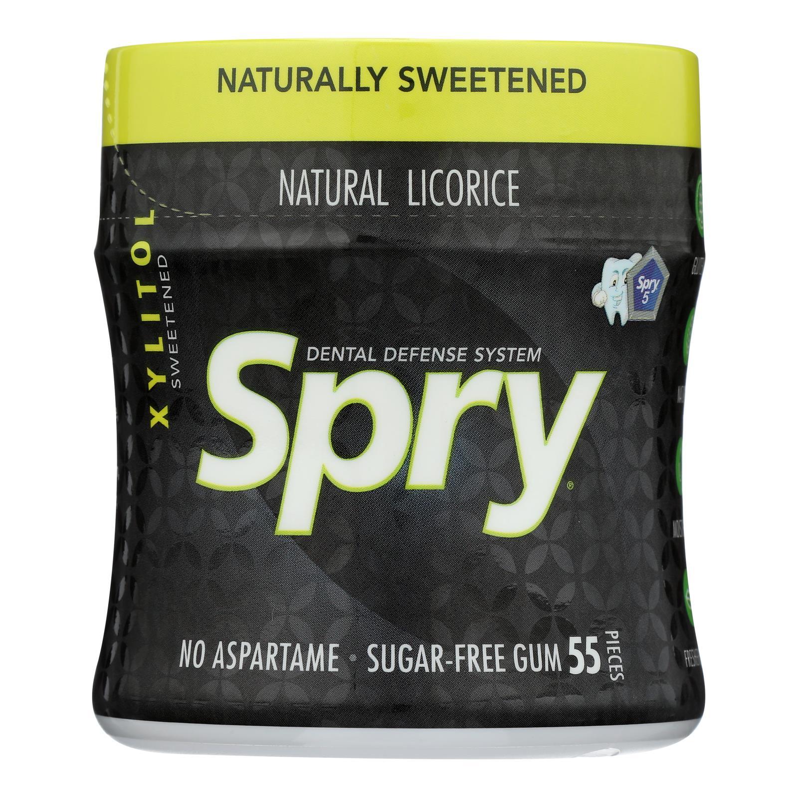 Spry Xylitol Gum Stronger Longer Licorice Case Of 6 55 Count