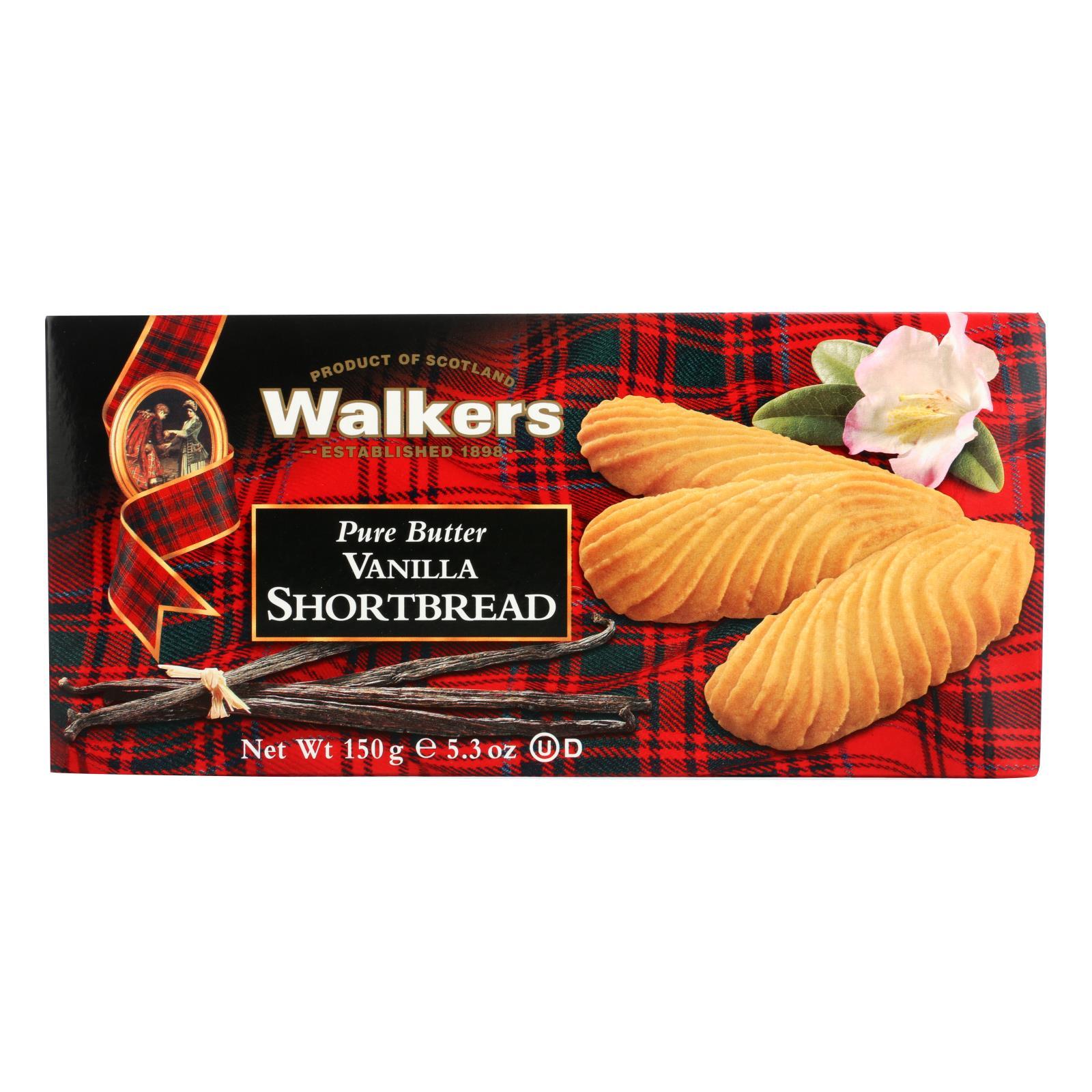 Walkers Shortbread Cookie Shrtbread Vanilla Case Of 12 5.3 Oz