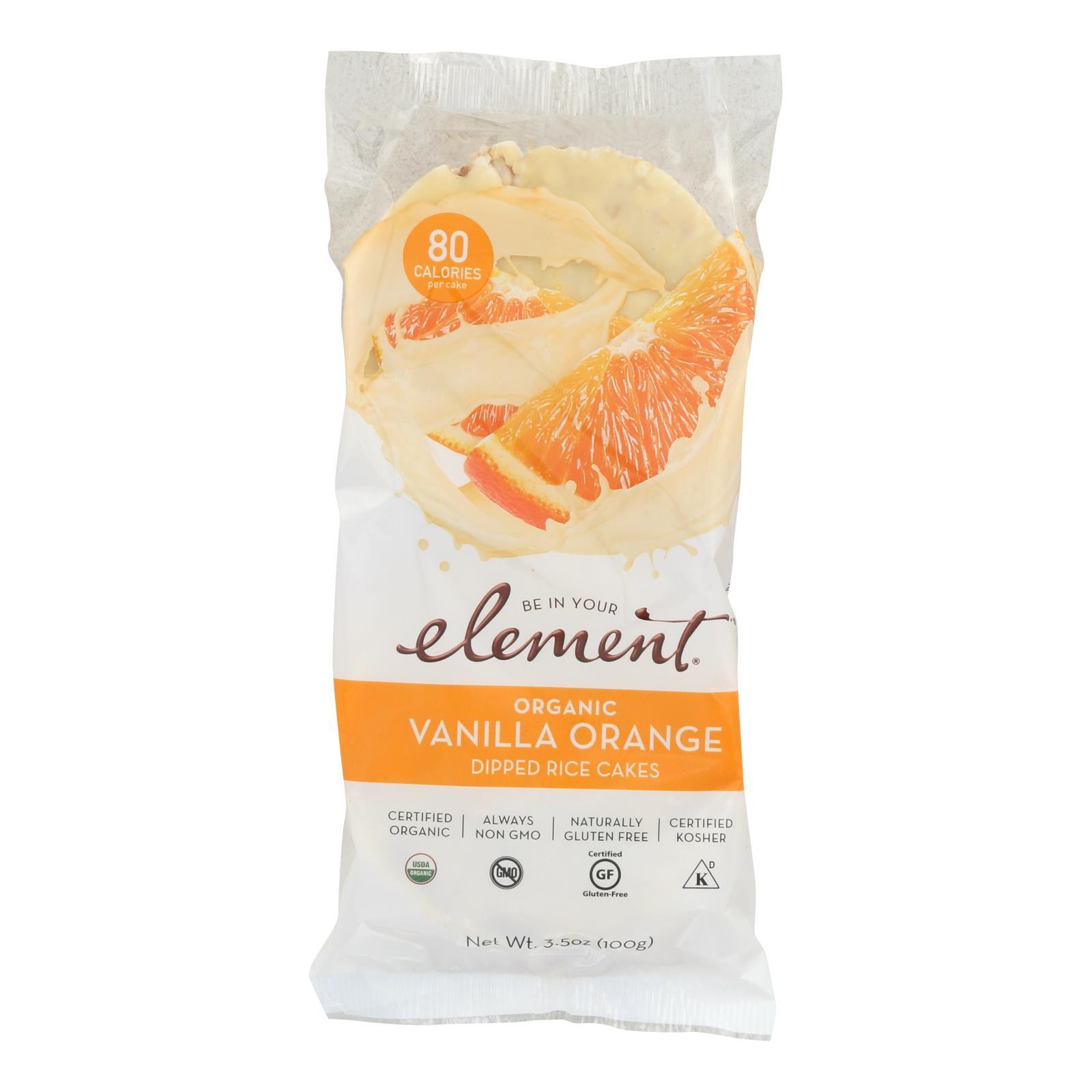 Element Organic Dipped Rice Cakes Vanilla Orange Case