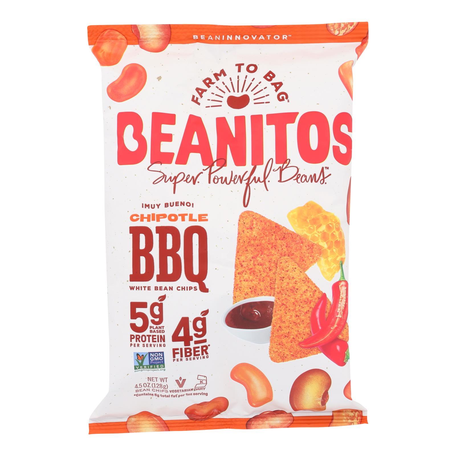 Beanitos White Bean Chips Chipotle Bbq Case Of 6 4.5 Oz