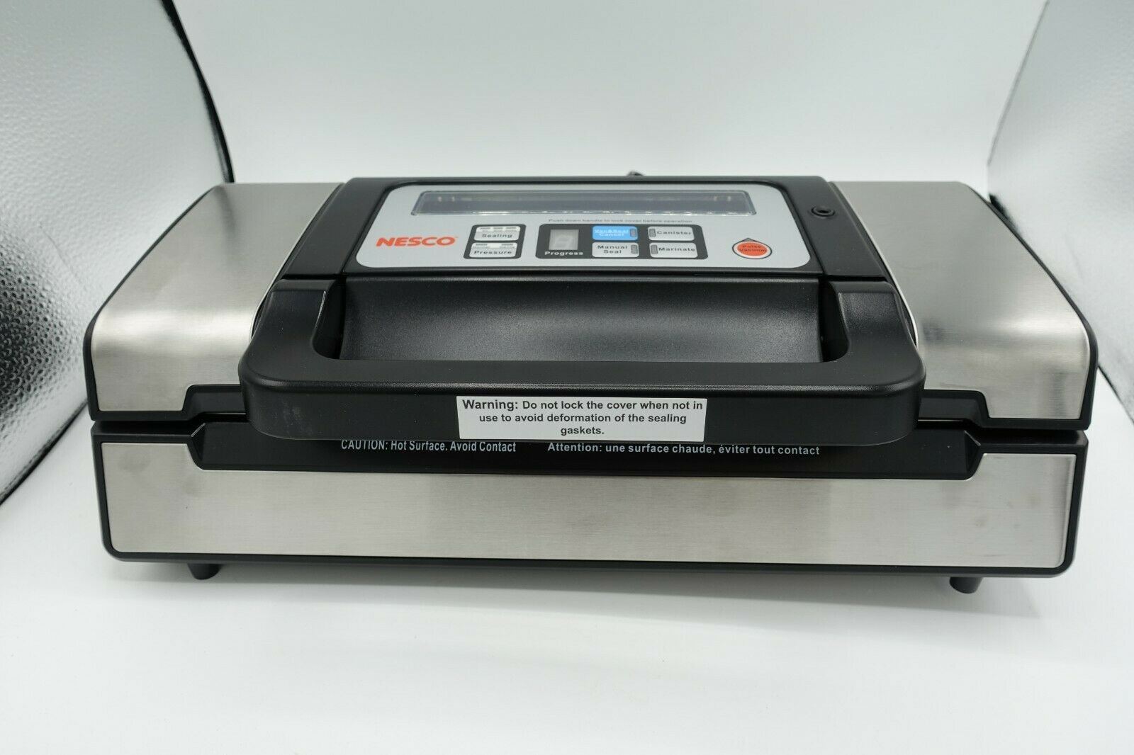 NESCO VS12 130W Vacuum Sealer with Viewing Lid Silver 735343266553