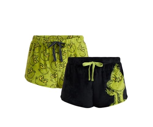 The Grinch Dr. Seuss Women's Plush Sleep Shorts, 2-Pack, Sizes XS-3X - Picture 7 of 14