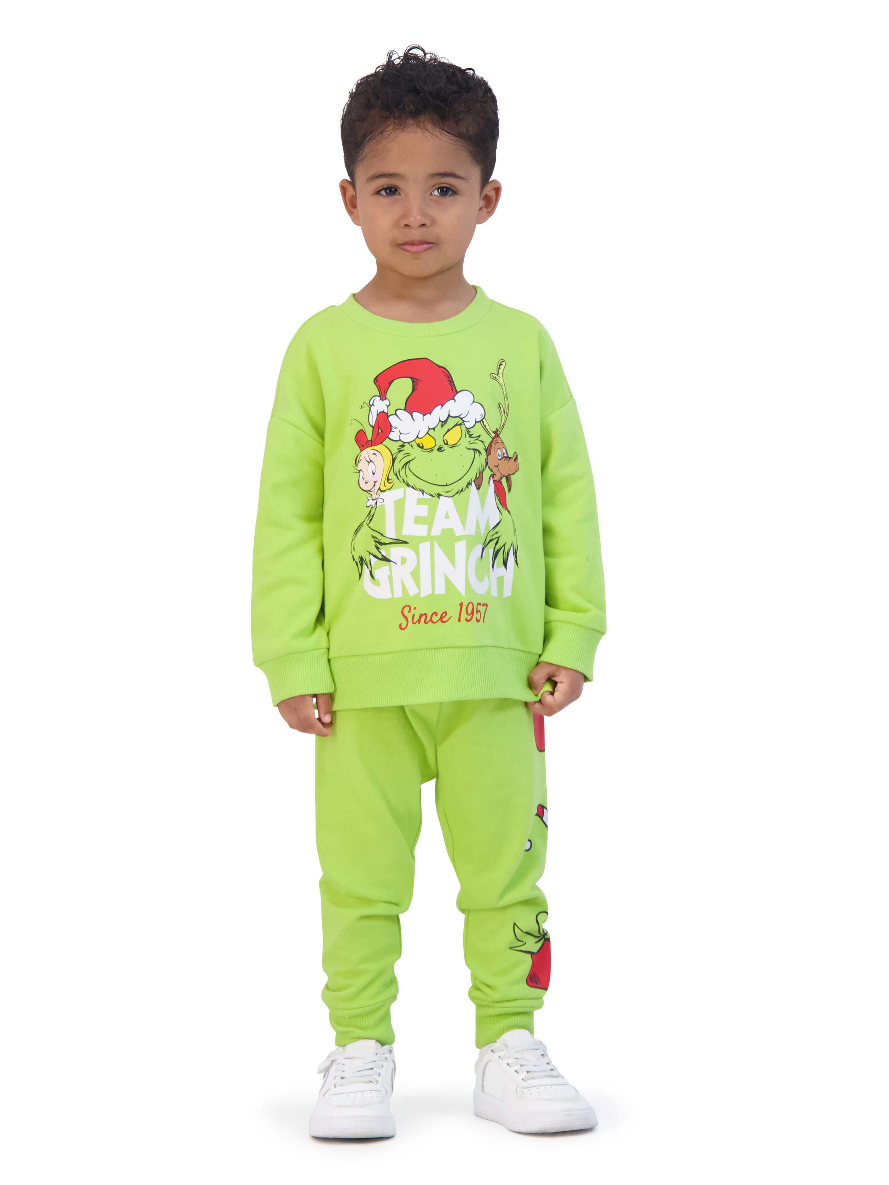 The Grinch Toddler Printed Sweatshirt & Jogger set, 2 Piece Set, Sizes 2T - 5T - Imagen 7 de 13