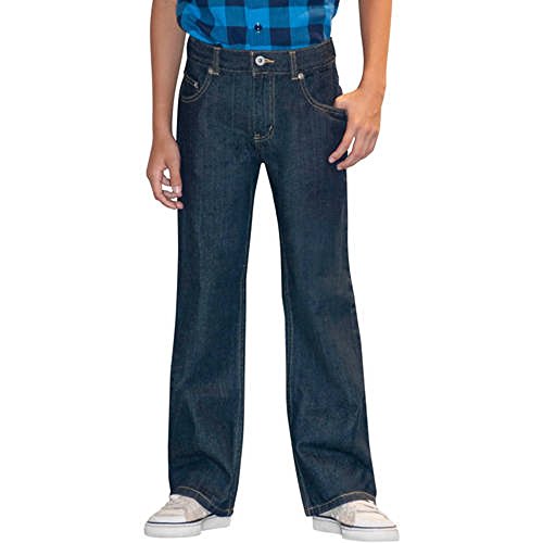 Faded Glory Boys' Straight Denim Blue Jeans (10H, Rinse) - Picture 2 of 2