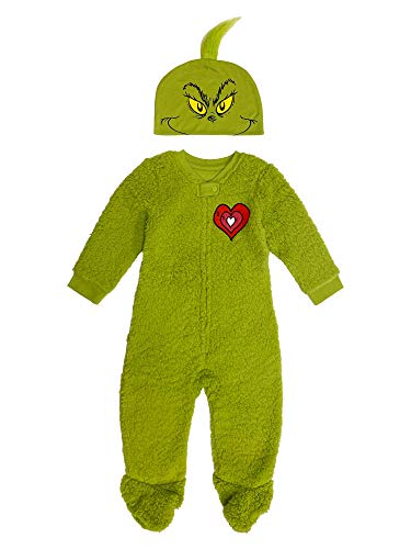 Dr. Seuss The Grinch Matching Family Christmas Pajamas Grinch Union Suit - 6M-5T - Picture 2 of 3