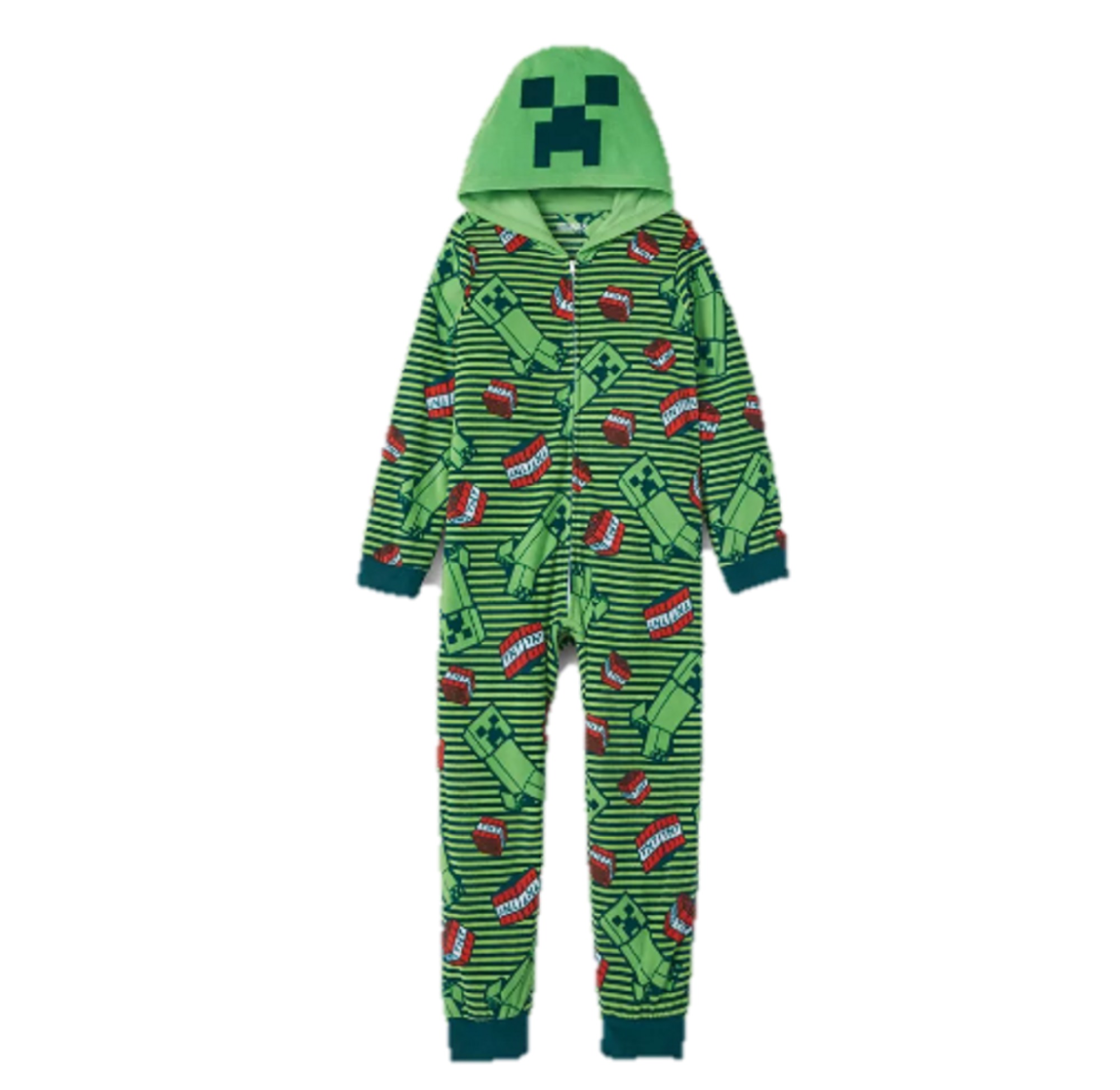 Boys Minecraft Union Suit Blanket Sleeper Pajamas TNT