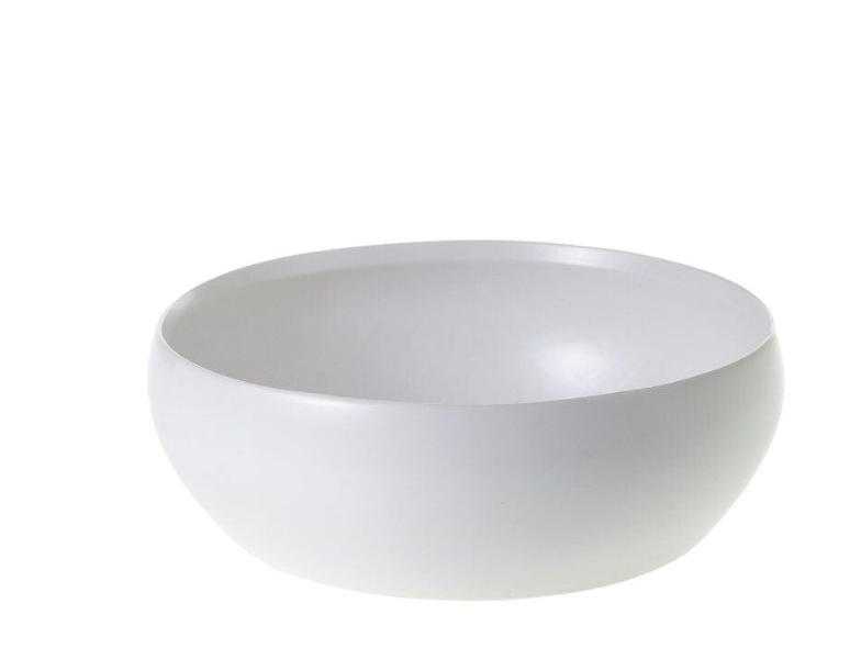 Round Black or White Low Bowl Planter for Plants