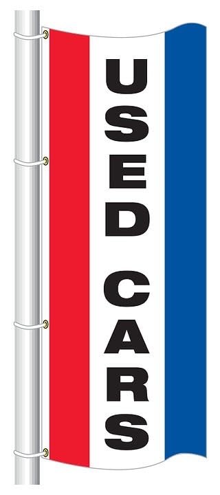 Nylon Stock Messages Vertical Drape Flag | Red/White/Blue | 3-1/2' W x 7-1/2'H - Picture 15 of 47