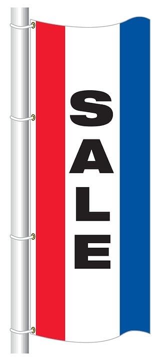 Nylon Stock Messages Vertical Drape Flag | Red/White/Blue | 3-1/2' W x 7-1/2'H - Picture 30 of 47