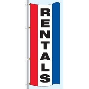 Nylon Stock Messages Vertical Drape Flag | Red/White/Blue | 3-1/2' W x 7-1/2'H - Picture 12 of 47