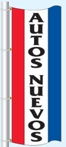 Nylon Stock Messages Vertical Drape Flag | Red/White/Blue | 3-1/2' W x 7-1/2'H - Picture 27 of 47