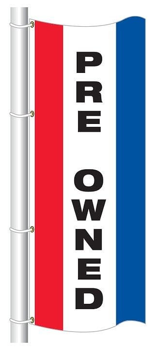 Nylon Stock Messages Vertical Drape Flag | Red/White/Blue | 3-1/2' W x 7-1/2'H - Picture 23 of 47