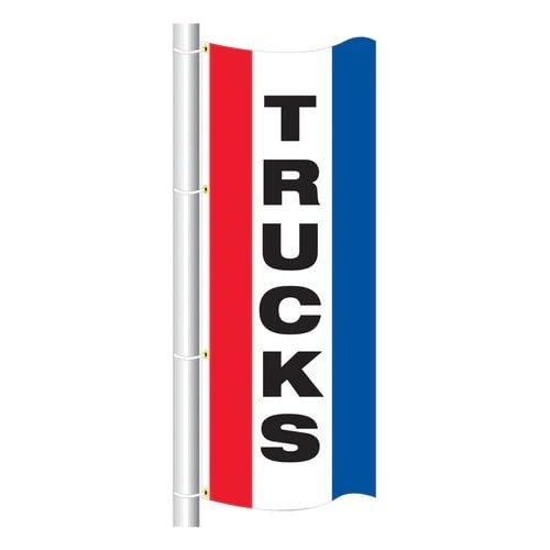 Nylon Stock Messages Vertical Drape Flag | Red/White/Blue | 3-1/2' W x 7-1/2'H - Picture 18 of 47