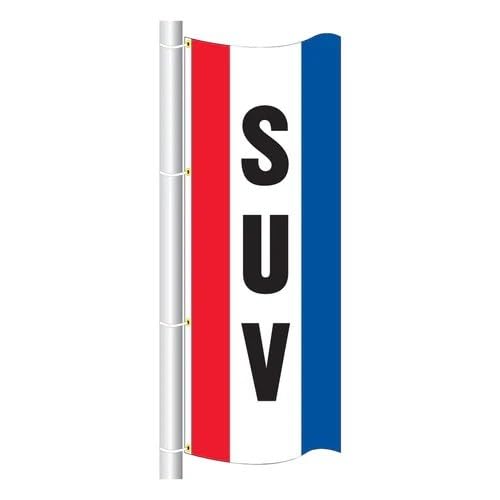 Nylon Stock Messages Vertical Drape Flag | Red/White/Blue | 3-1/2' W x 7-1/2'H - Picture 7 of 47