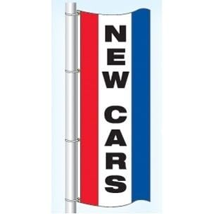 Nylon Stock Messages Vertical Drape Flag | Red/White/Blue | 3-1/2' W x 7-1/2'H - Picture 10 of 47