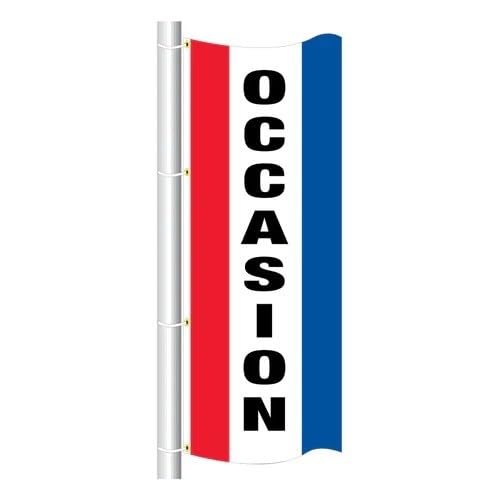 Nylon Stock Messages Vertical Drape Flag | Red/White/Blue | 3-1/2' W x 7-1/2'H - Picture 21 of 47