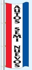Nylon Stock Messages Vertical Drape Flag | Red/White/Blue | 3-1/2' W x 7-1/2'H - Picture 44 of 47