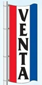 Nylon Stock Messages Vertical Drape Flag | Red/White/Blue | 3-1/2' W x 7-1/2'H - Picture 45 of 47