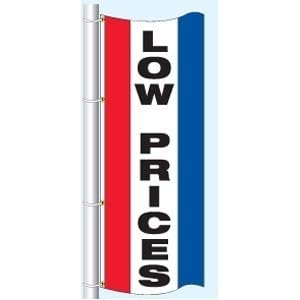 Nylon Stock Messages Vertical Drape Flag | Red/White/Blue | 3-1/2' W x 7-1/2'H - Picture 43 of 47