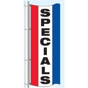 Nylon Stock Messages Vertical Drape Flag | Red/White/Blue | 3-1/2' W x 7-1/2'H - Picture 25 of 47