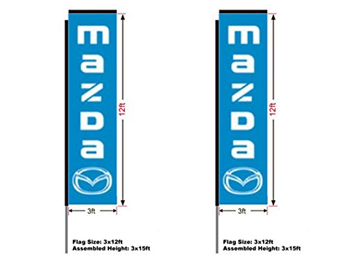 Kits de bandera rectangular Mazda Automotive Swooper Boomer - Imagen 2 de 3