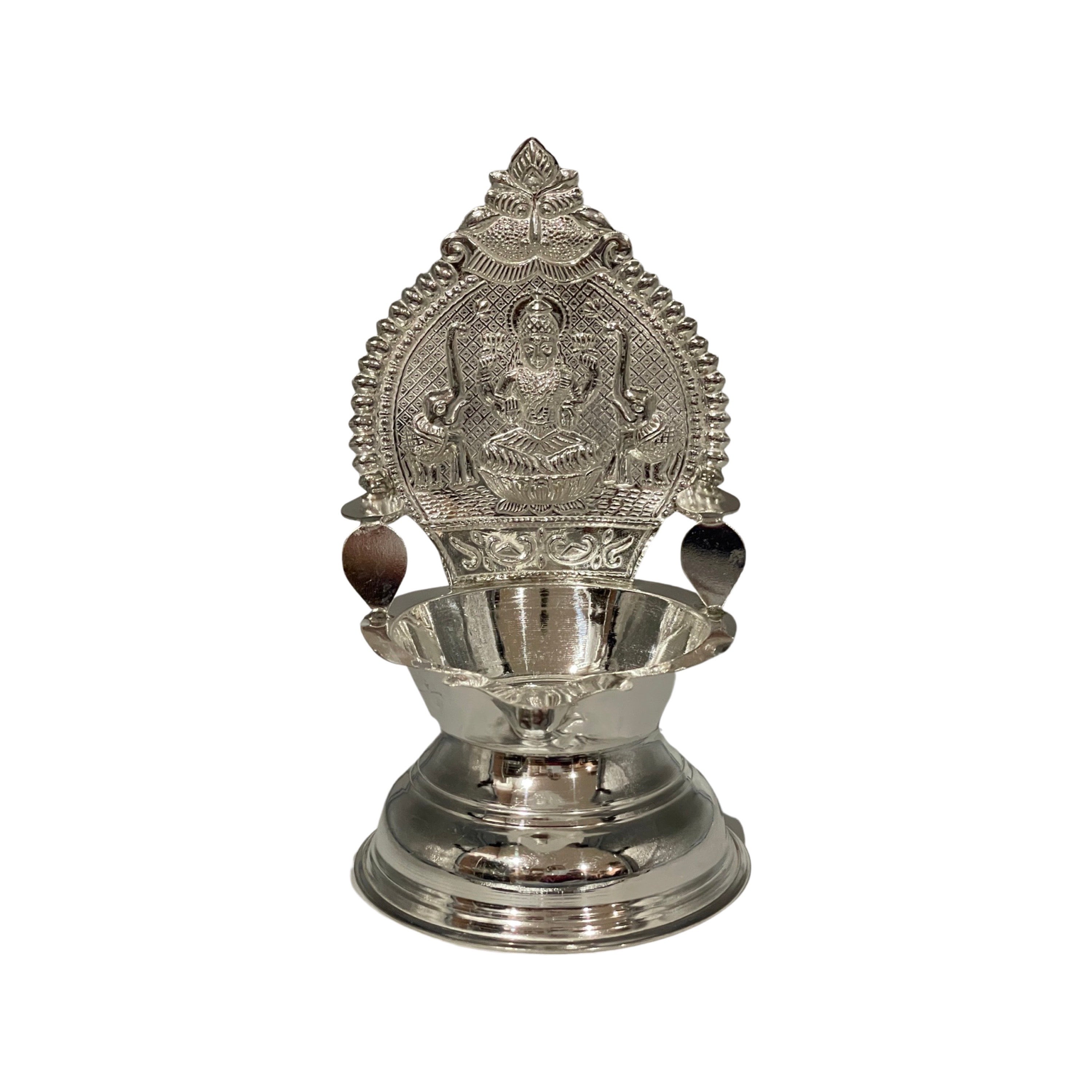 925 Sterling Silver Hallmarked Lakshmi / Kamakshi Deepak (Diya) - Picture 12 of 17