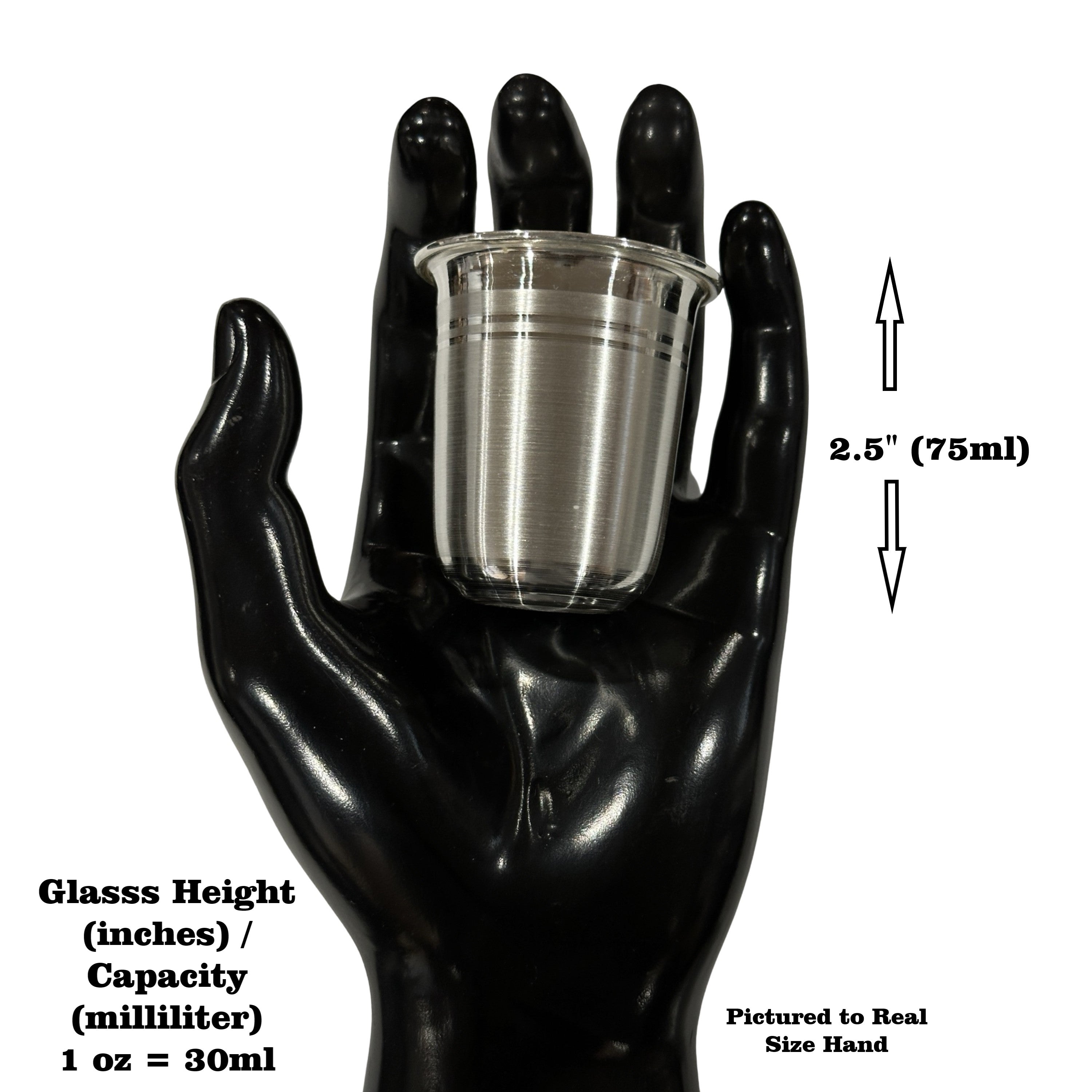 999 Pure Silver Hallmarked Glass - Style#04 - Picture 8 of 13