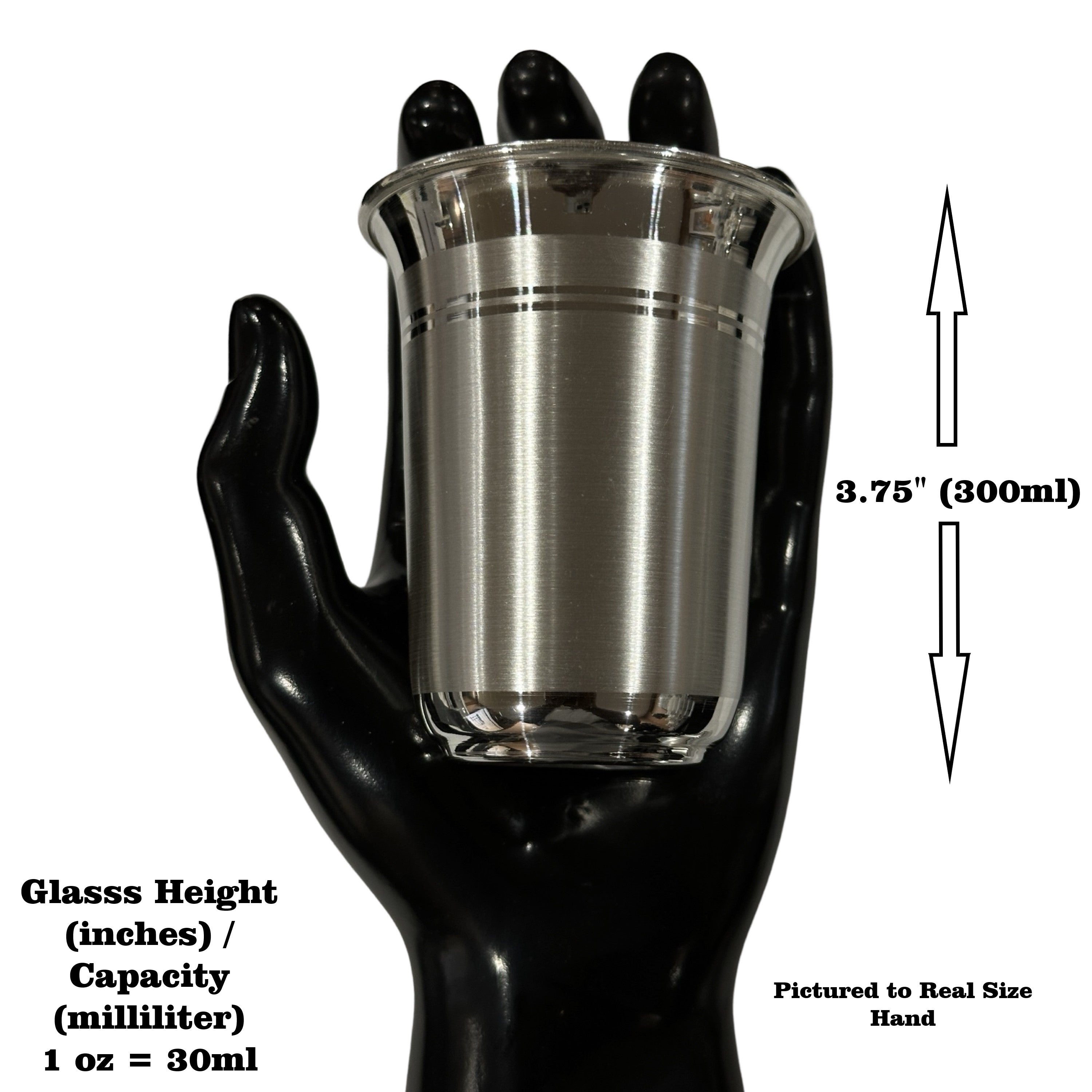 999 Pure Silver Hallmarked Glass - Style#04 - Picture 11 of 13