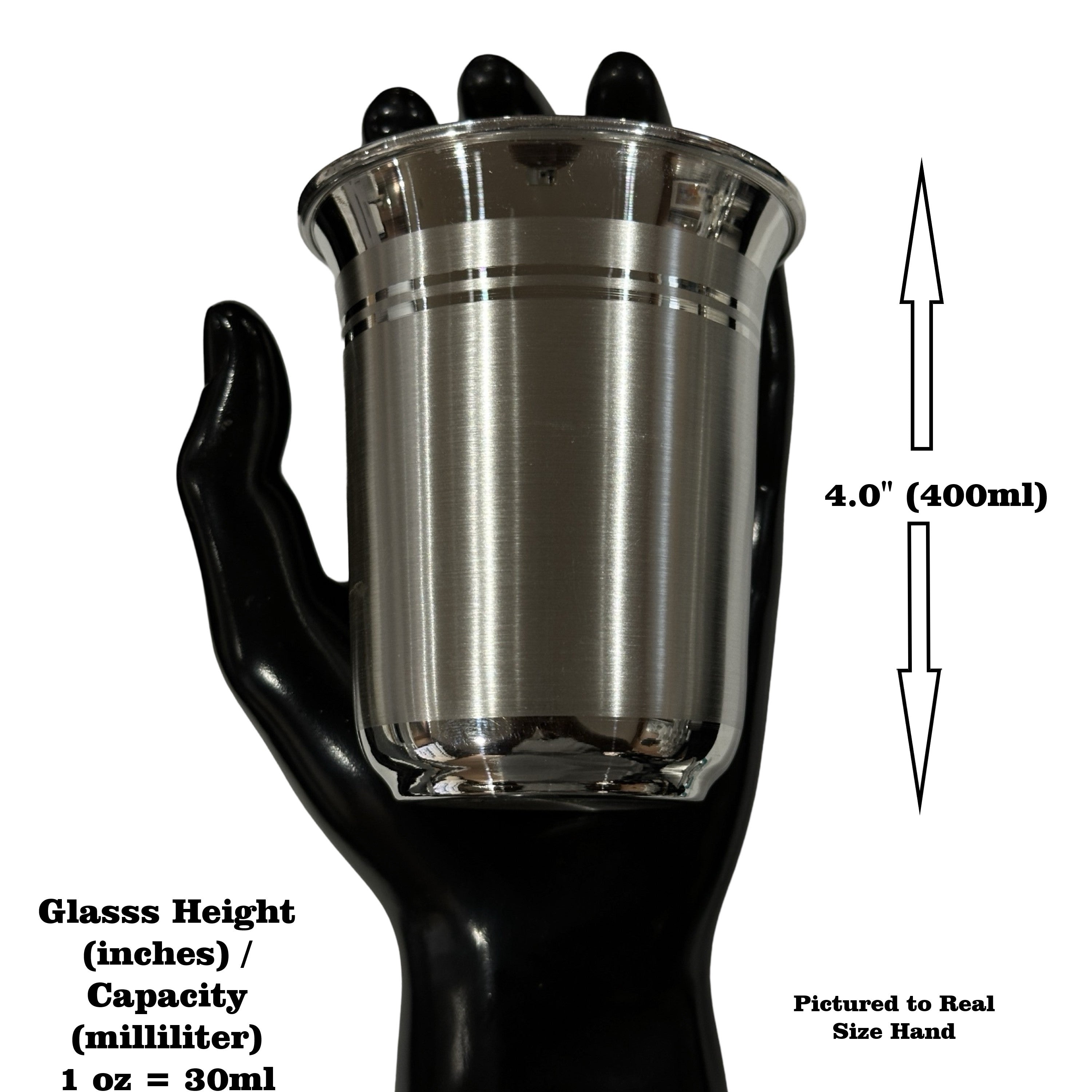 999 Pure Silver Hallmarked Glass - Style#04 - Picture 12 of 13
