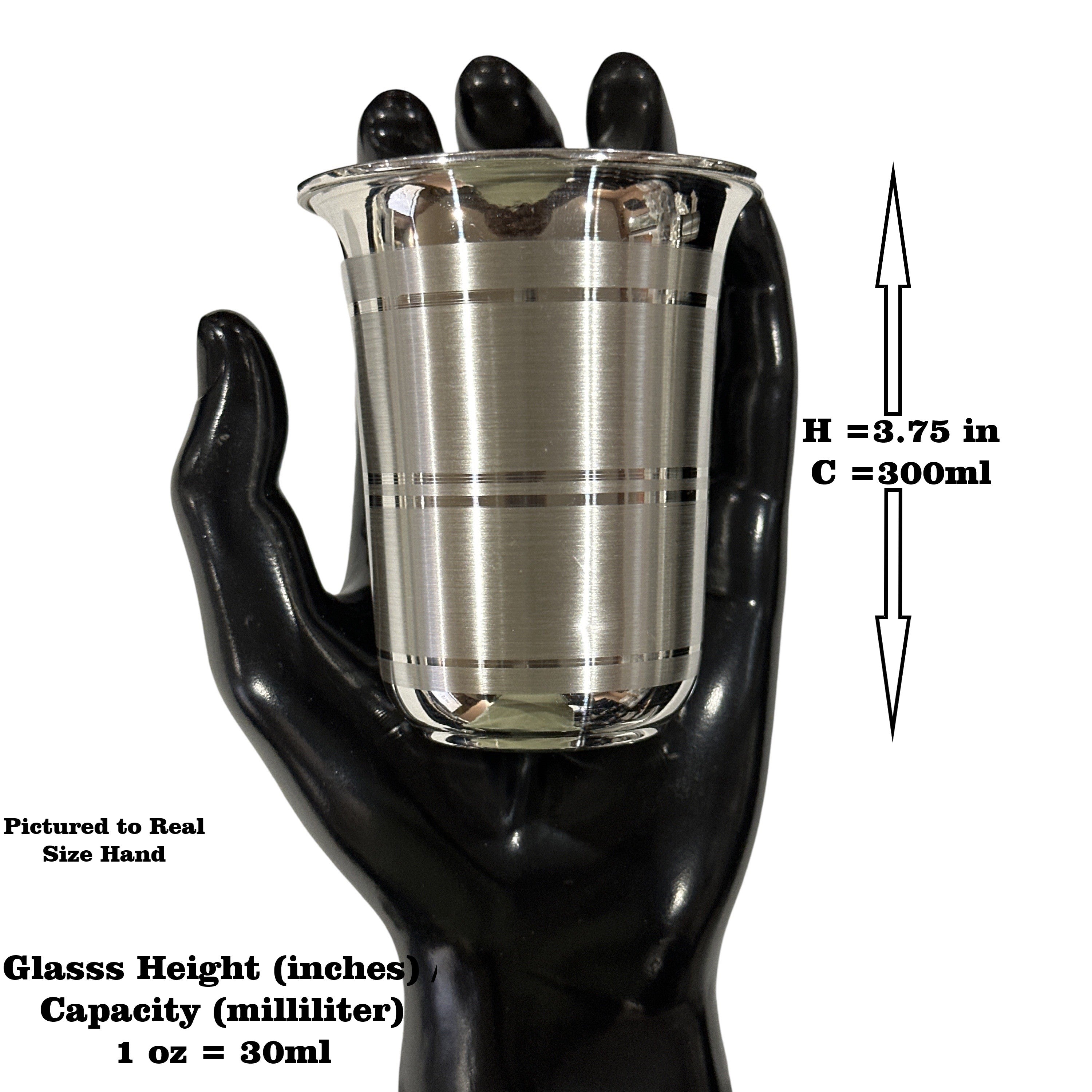 999 Pure Silver Hallmarked Glass - Style#01 - Picture 10 of 12