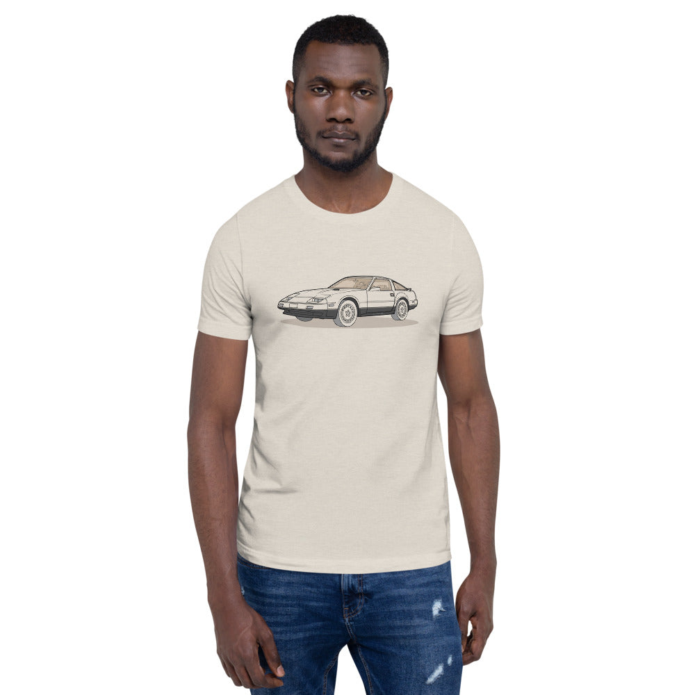 1984 Datsun Nissan 300ZX Turbo Front Side Heather Dust Unisex T