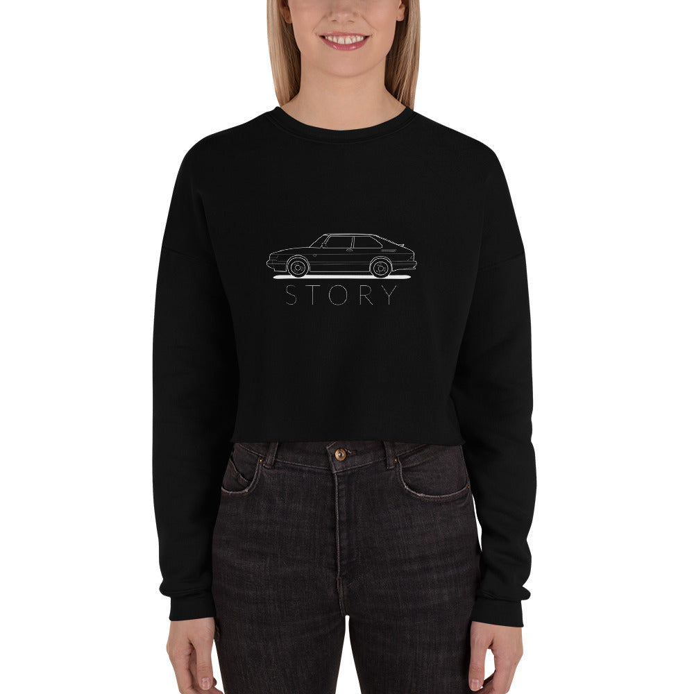 Saab Story 900 SPG Outline Crop Sweatshirt | eBay