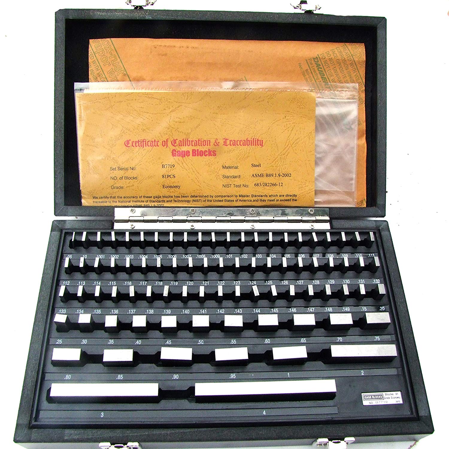 HFS(R) 81Pcs Grade B Gage Gauge Block Set Usa Cert Nist Traceable New