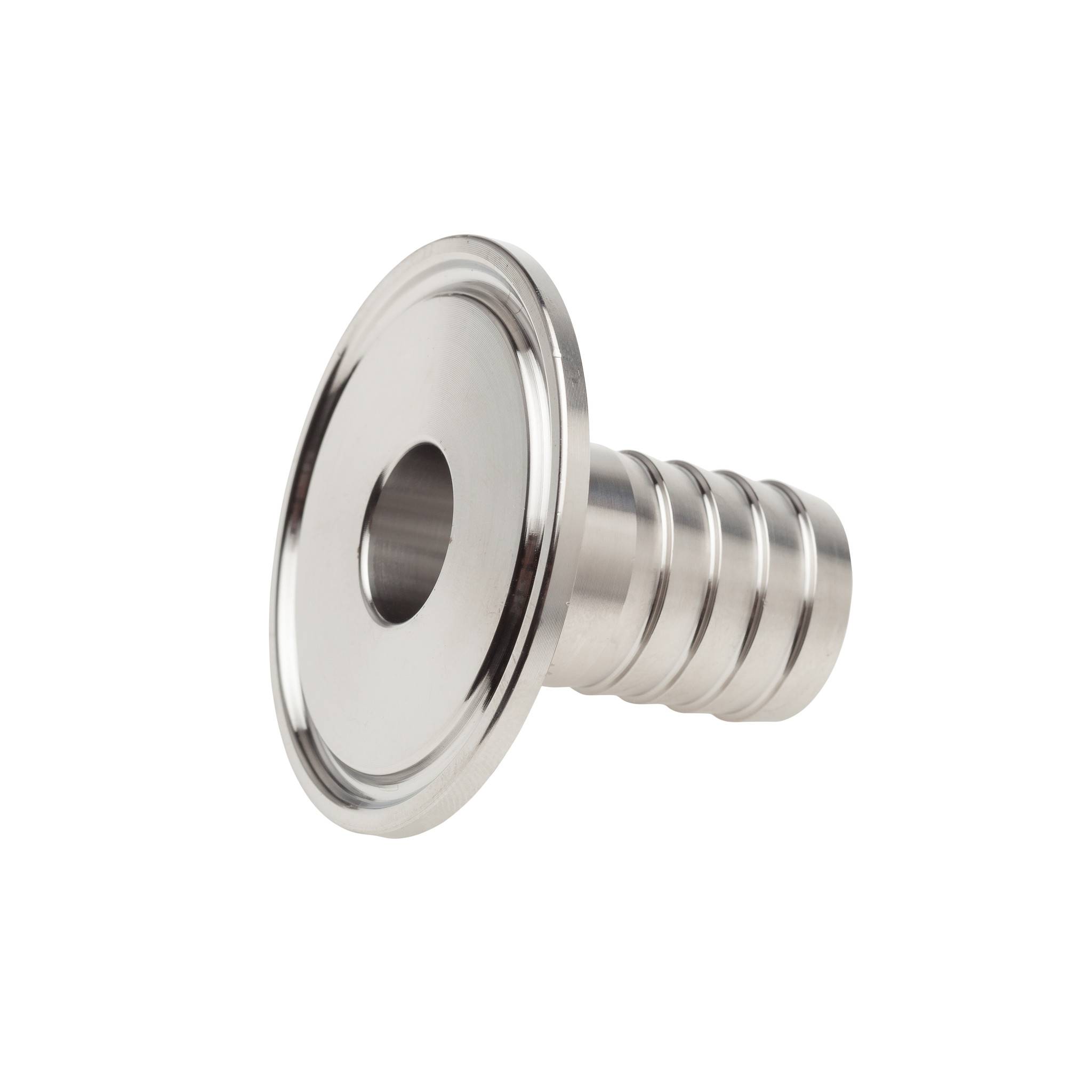 HFS(R) 1.5" Tri Clamp To 3/4" Hose Barbed Adapter 304 Stainless Steel