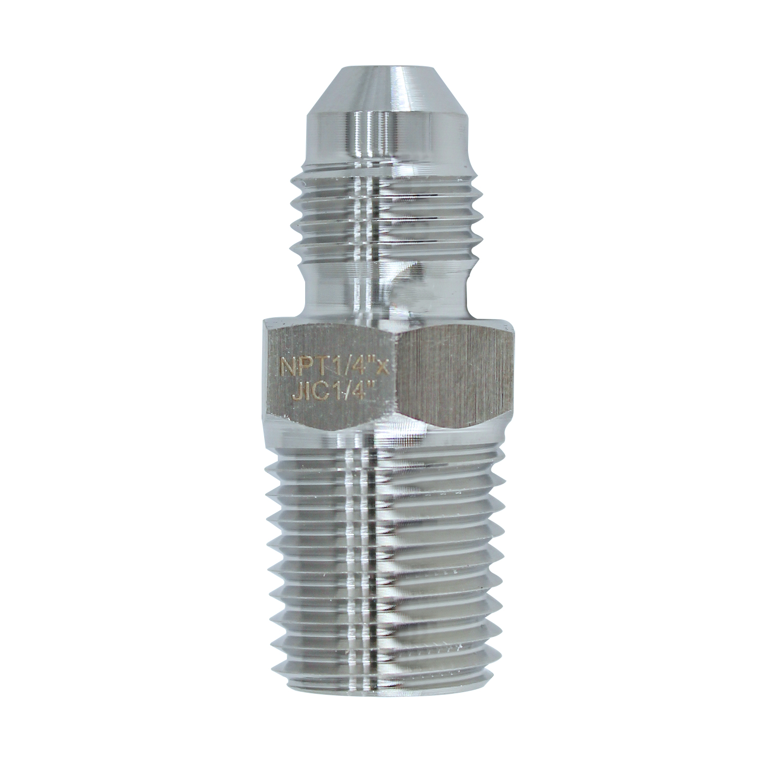 HFS(R) 1/4" NPT 1/4" JIC JIC Adaptor Stainless Steel S 304 3A