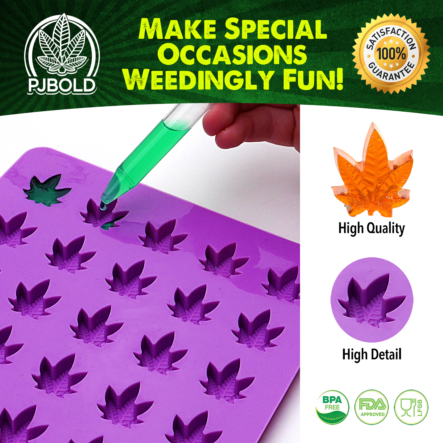 Marijuana Cannabis Hemp Leaf Silicone Molds Candy Weed Pot Mold