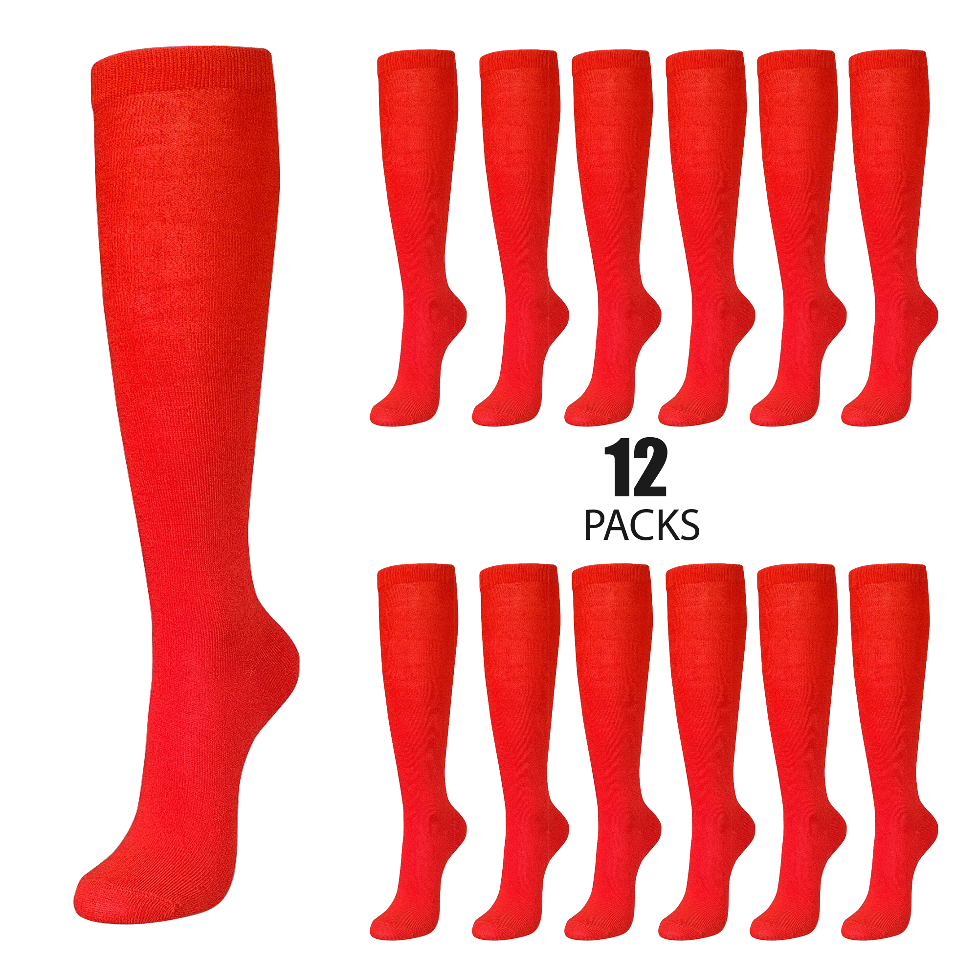 Mamia Girl's Knee High School Uniform Socks Stocking Tights (6 or 12 Pairs) - Picture 18 of 23