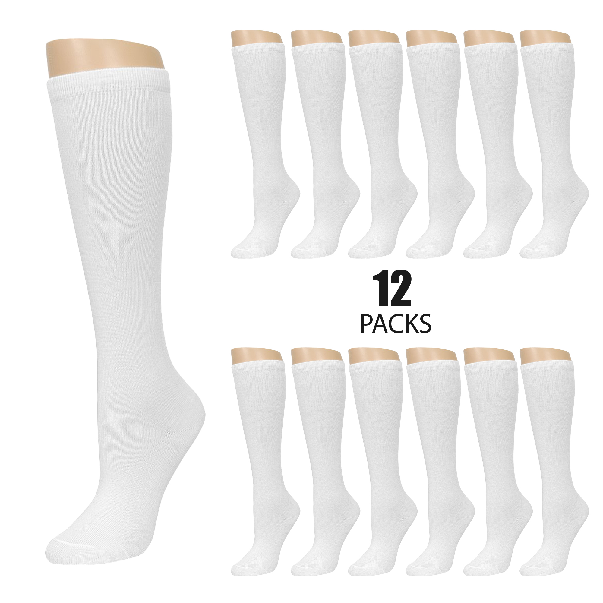 Mamia Girl's Knee High School Uniform Socks Stocking Tights (6 or 12 Pairs) - Picture 14 of 23