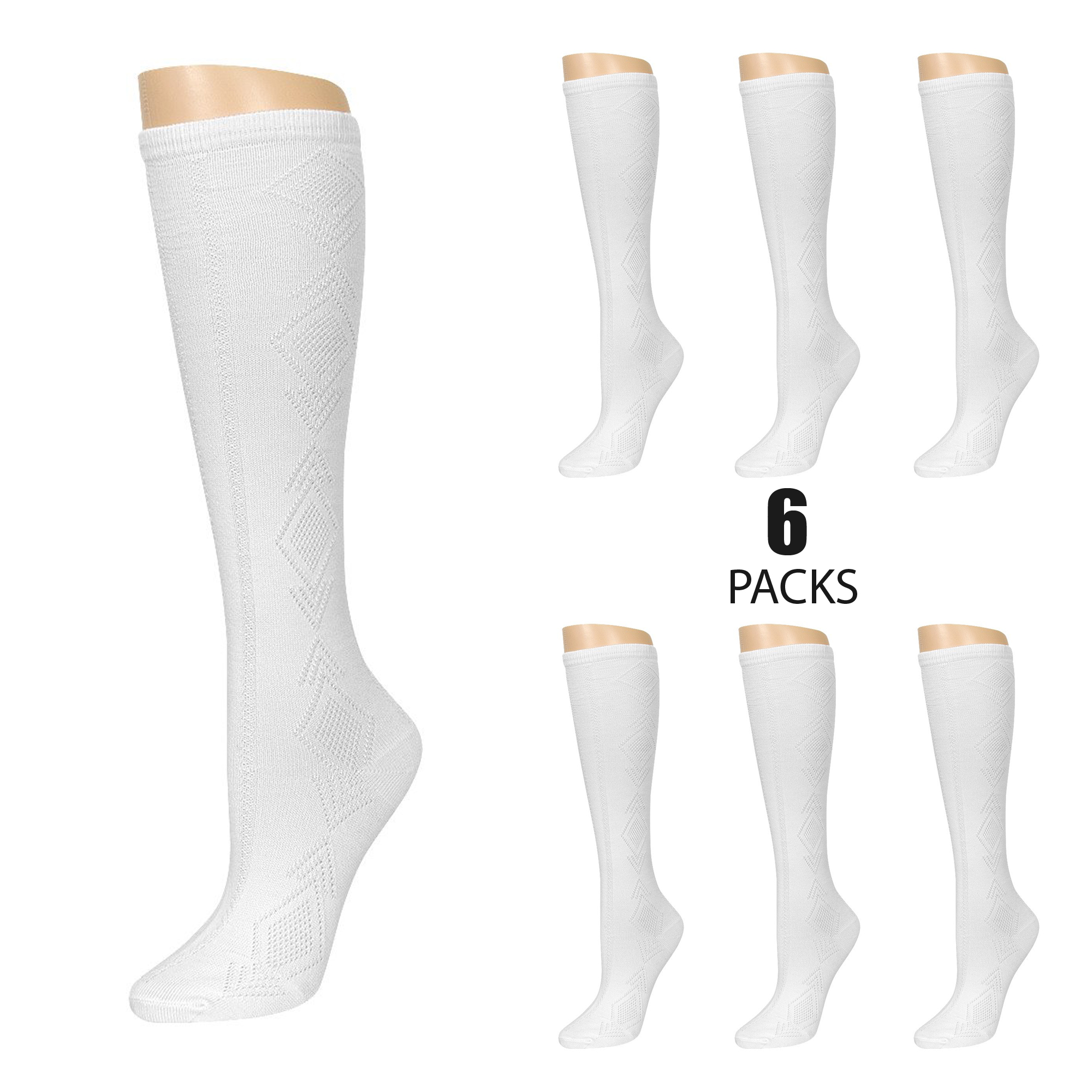 Mamia Girl's Knee High School Uniform Socks Stocking Tights (6 or 12 Pairs) - Picture 20 of 23