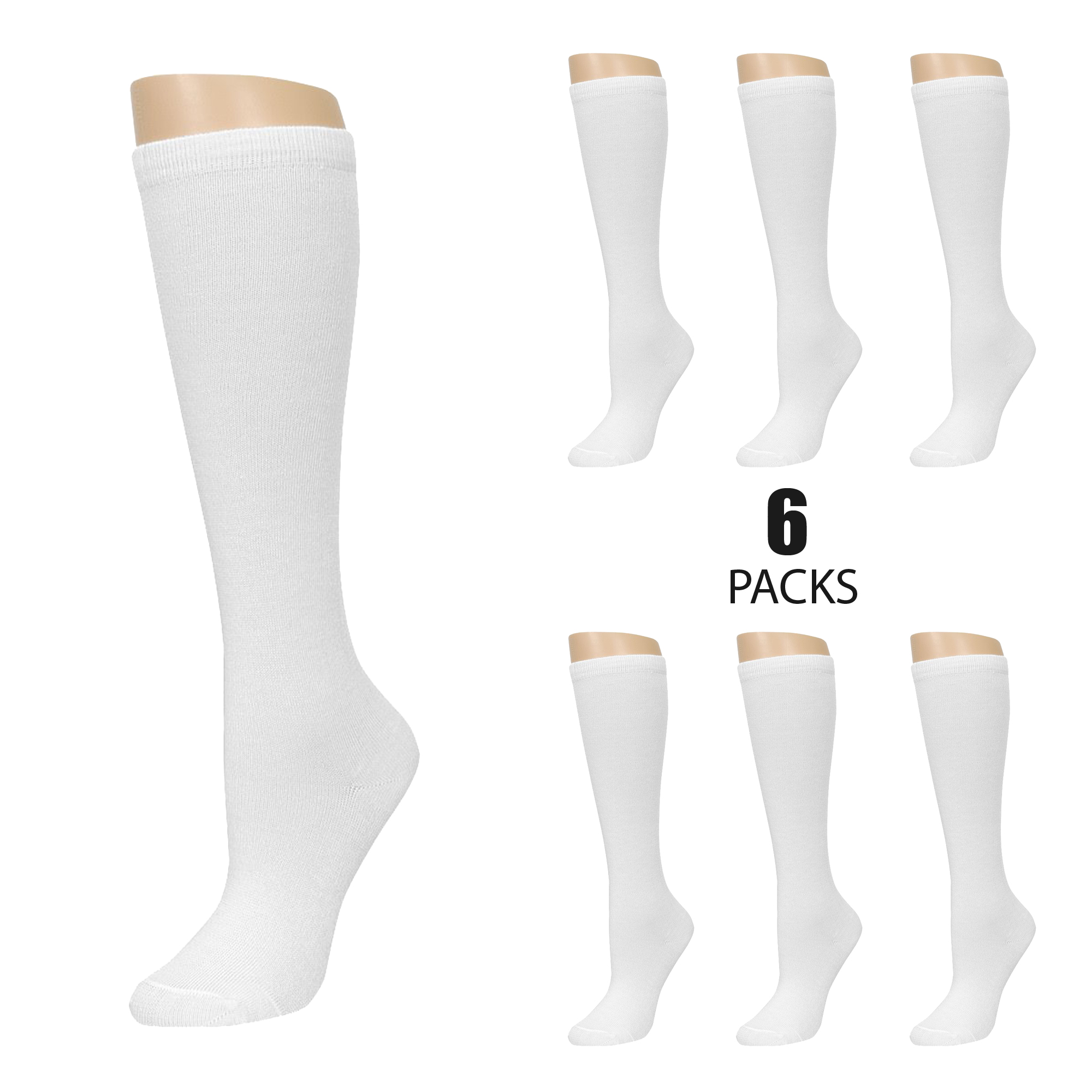 Mamia Girl's Knee High School Uniform Socks Stocking Tights (6 or 12 Pairs) - Picture 5 of 23