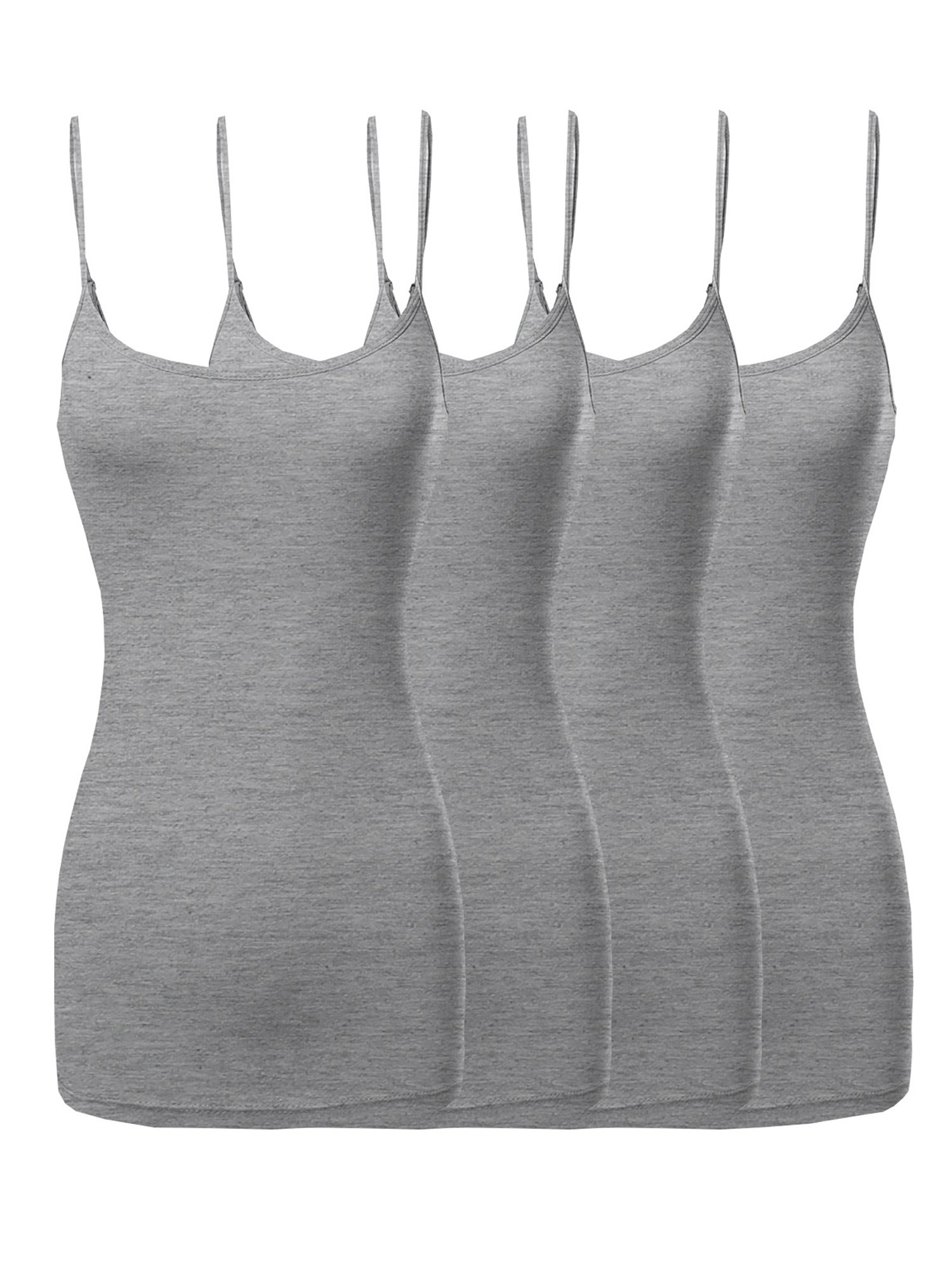 Women Basic Solid Long Length Adjustable Spaghetti Strap Camisole Tank Top - Picture 11 of 115