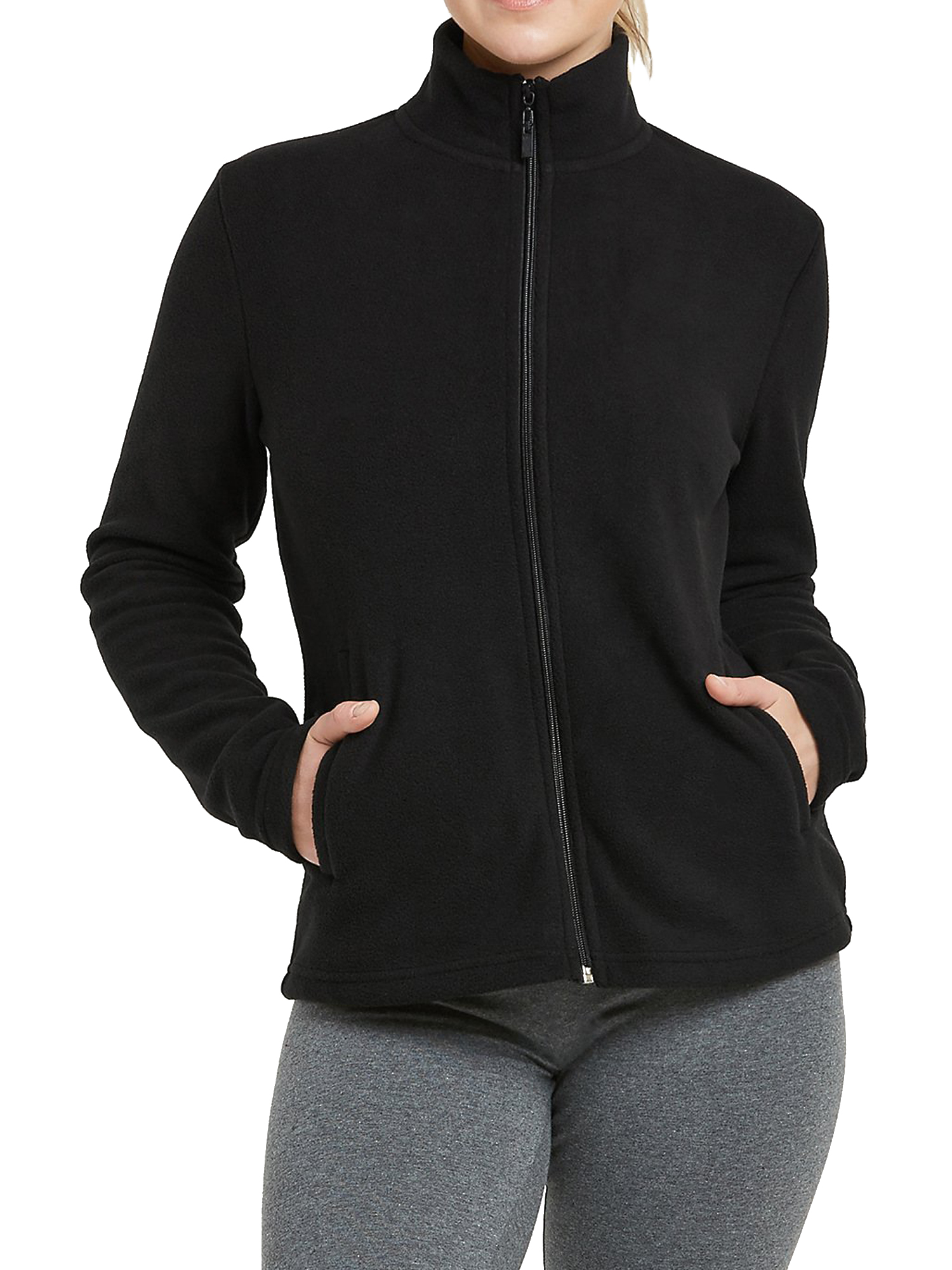 Sofra Women & Plus Casual Polar Fleece Full Zip Up Winter Warm Jacket - Picture 18 of 28