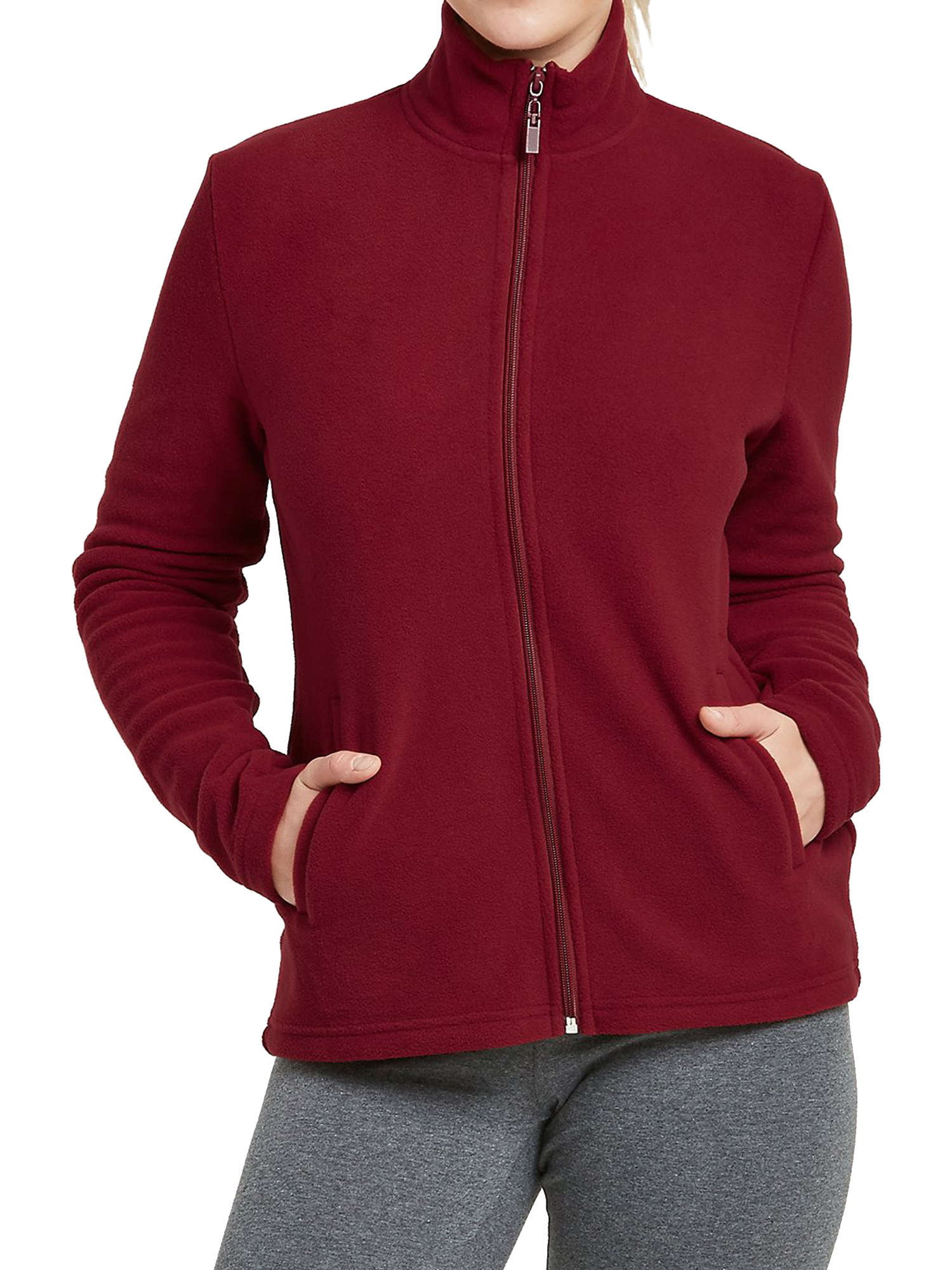 Sofra Women & Plus Casual Polar Fleece Full Zip Up Winter Warm Jacket - Picture 9 of 28