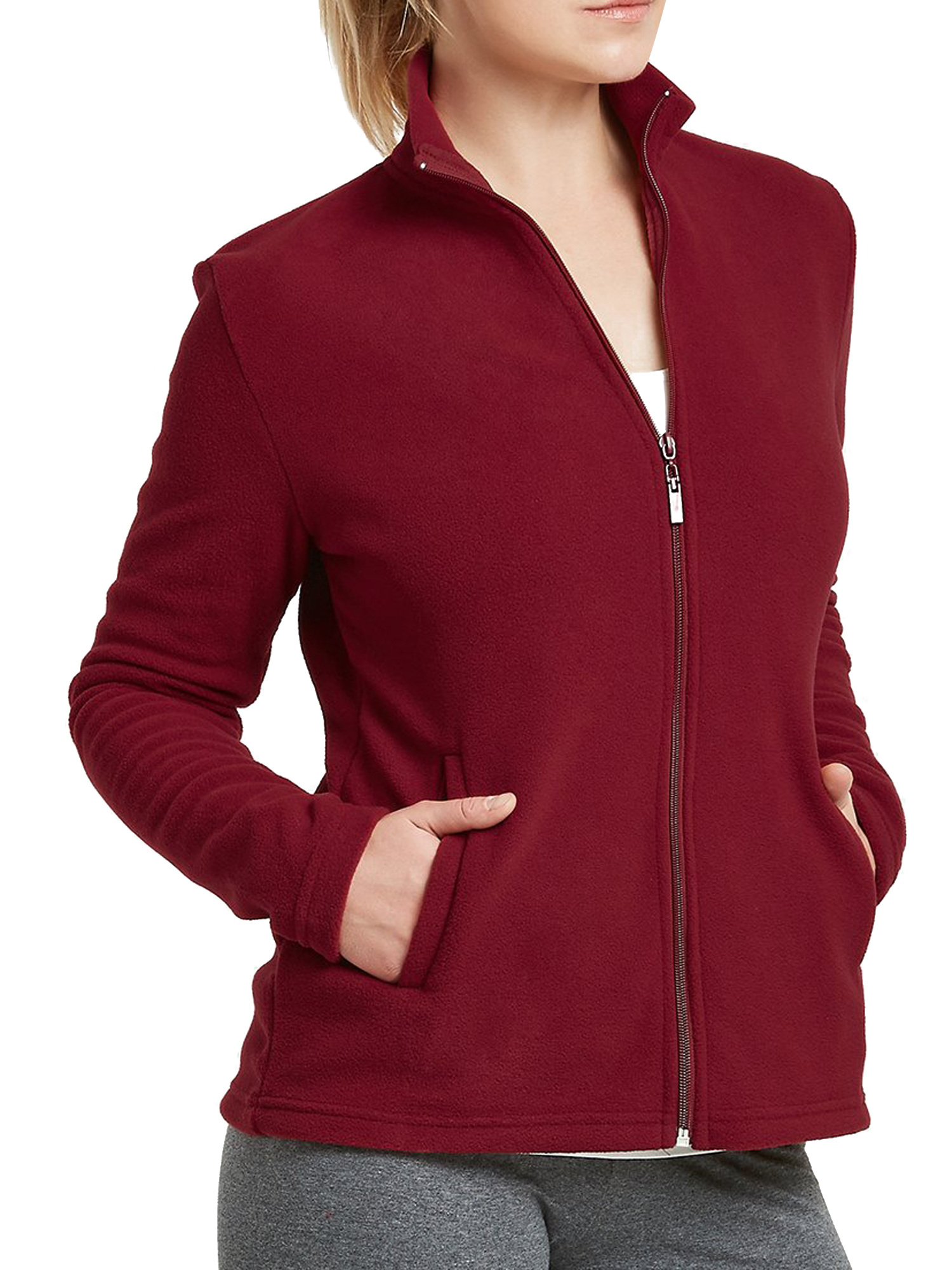 Sofra Women & Plus Casual Polar Fleece Full Zip Up Winter Warm Jacket - Picture 8 of 28