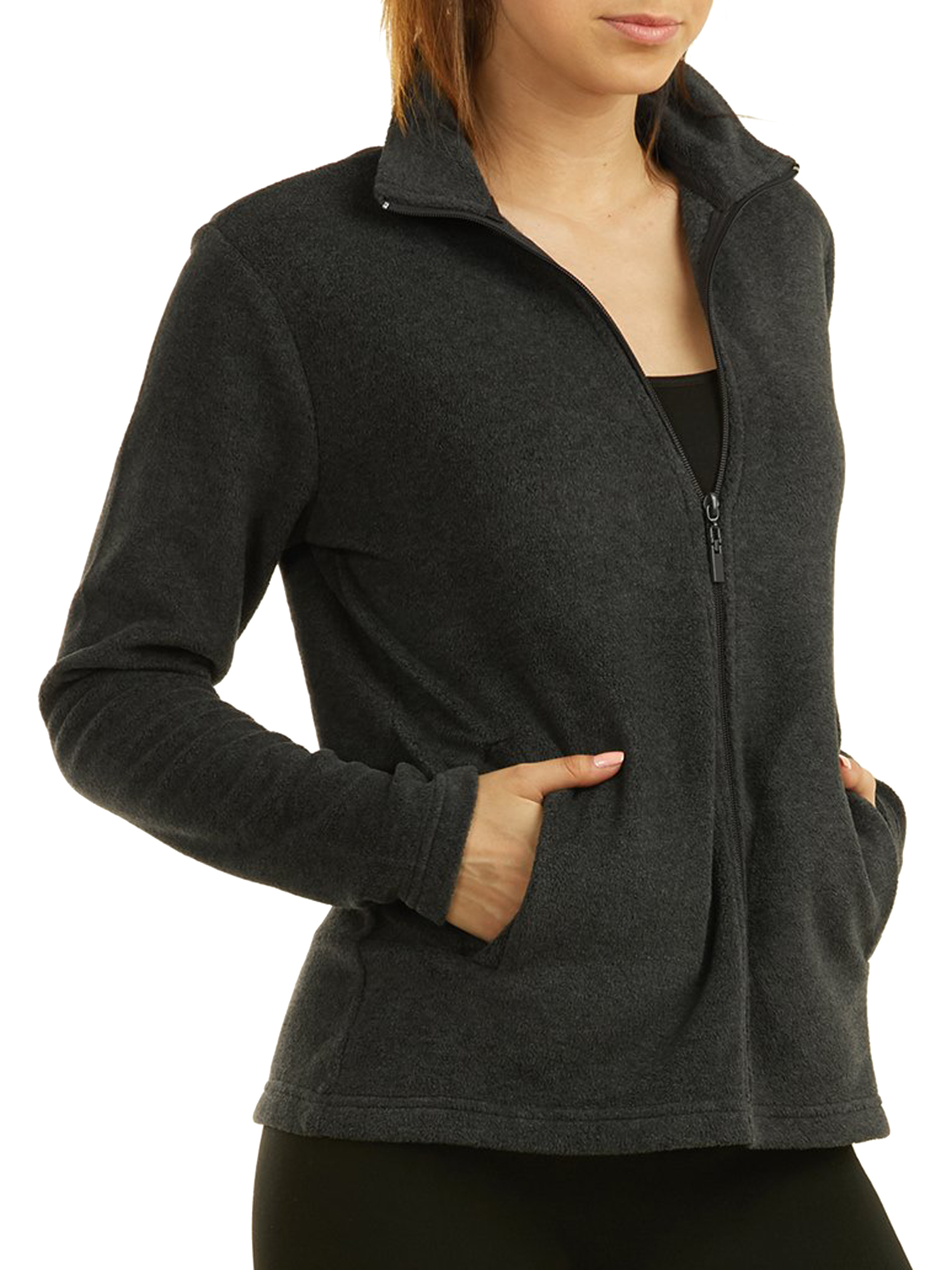 Sofra Women & Plus Casual Polar Fleece Full Zip Up Winter Warm Jacket - Picture 27 of 28