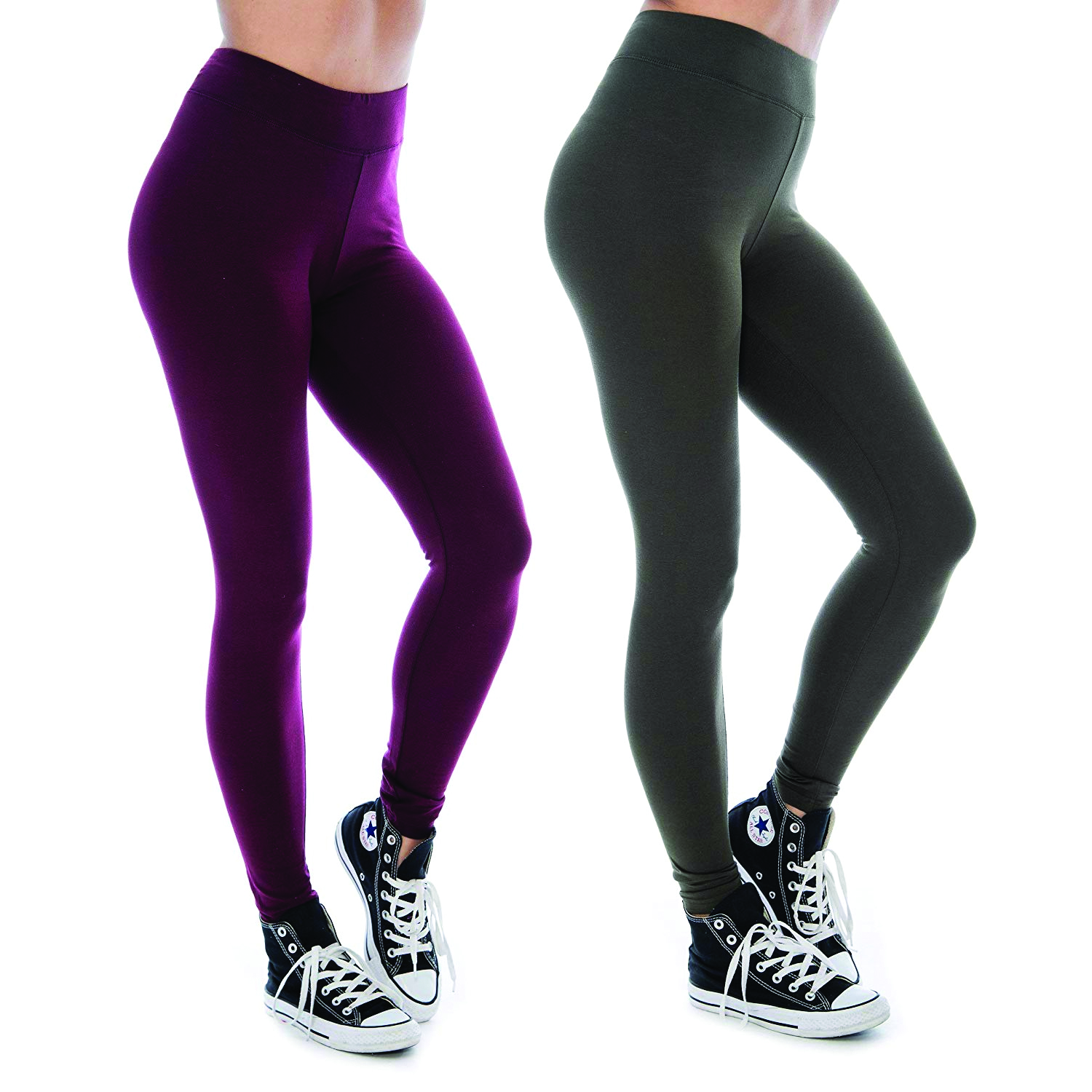 Women & Plus Soft Cotton Active Stretch Ankle Length Lightweight Leggings - Picture 56 of 92